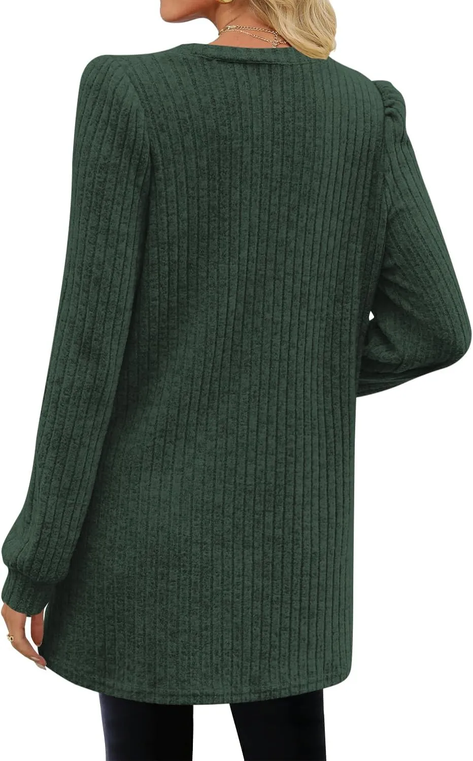 2025 Long Shirts for Women to Wear with Leggings Long Sleeve Tunic Tops Loose Fit Dressy Tunic Sweaters with Pockets