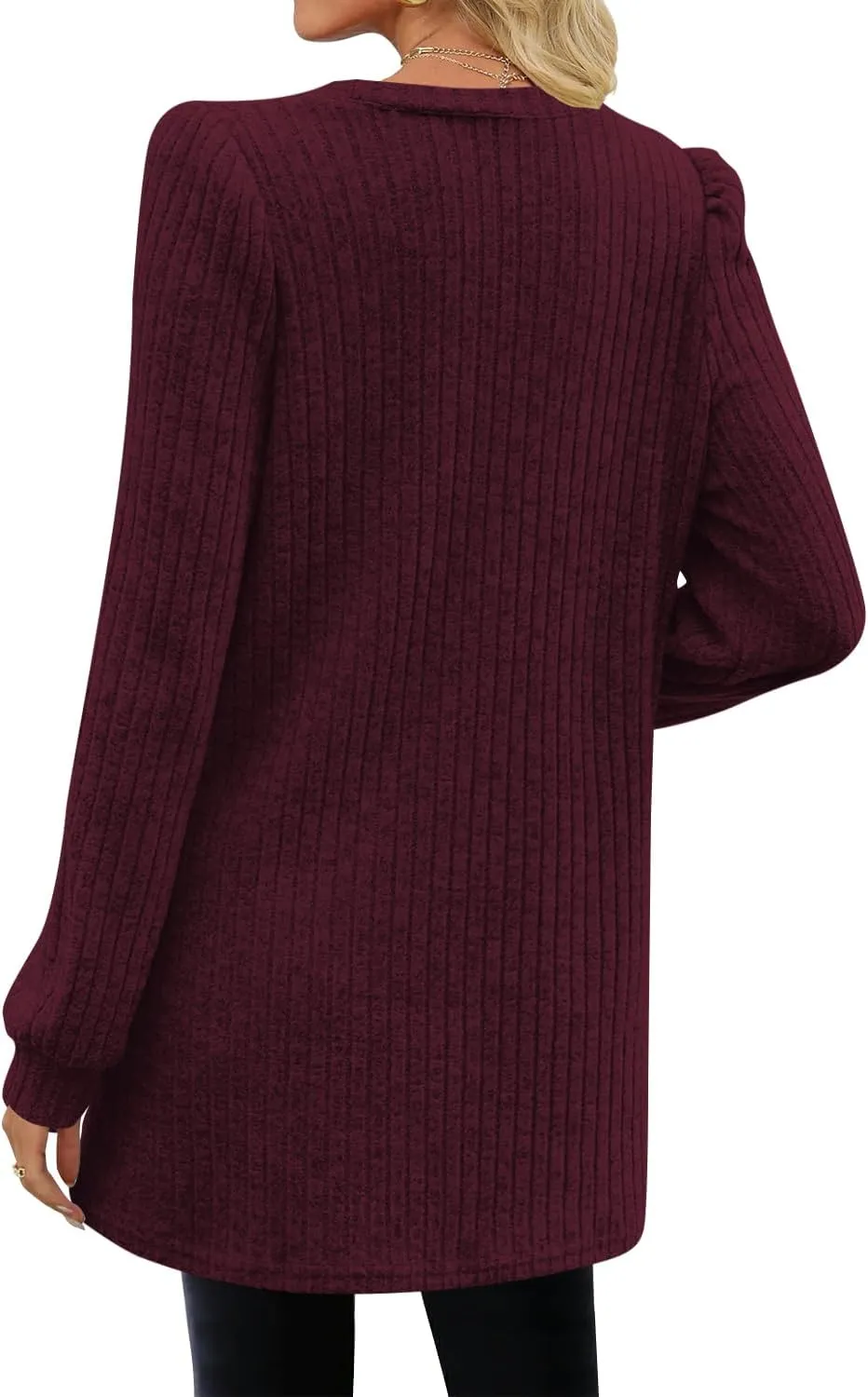 2025 Long Shirts for Women to Wear with Leggings Long Sleeve Tunic Tops Loose Fit Dressy Tunic Sweaters with Pockets