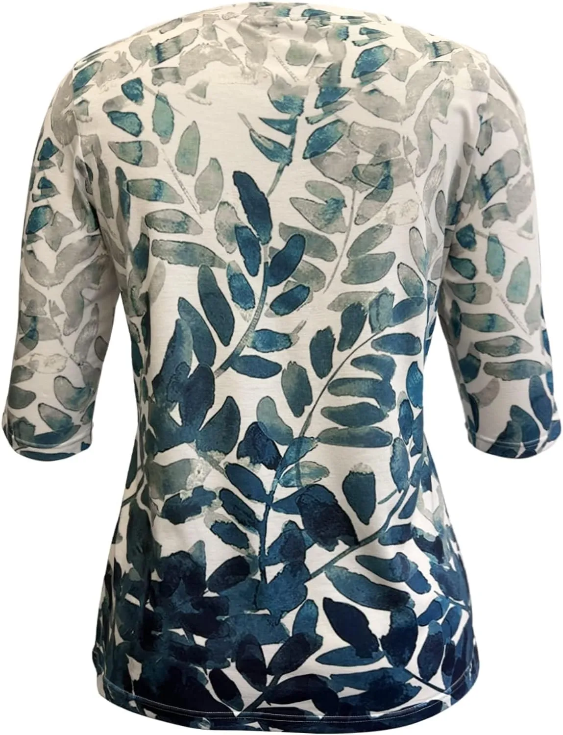 3/4 Length Sleeve Womens Tops Dressy Casual Summer Bell Elbow Sleeve Blouses Work Tunic Shirts