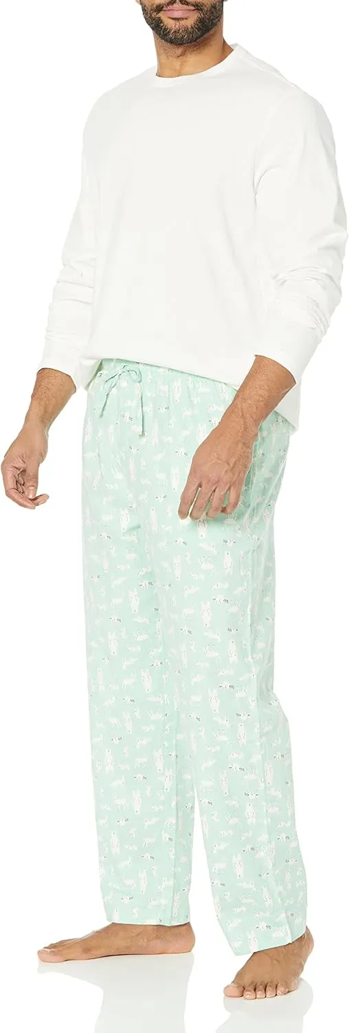 Amazon Essentials Men's Soft Flannel Pajama Sleepwear Set (Available in Big & Tall)