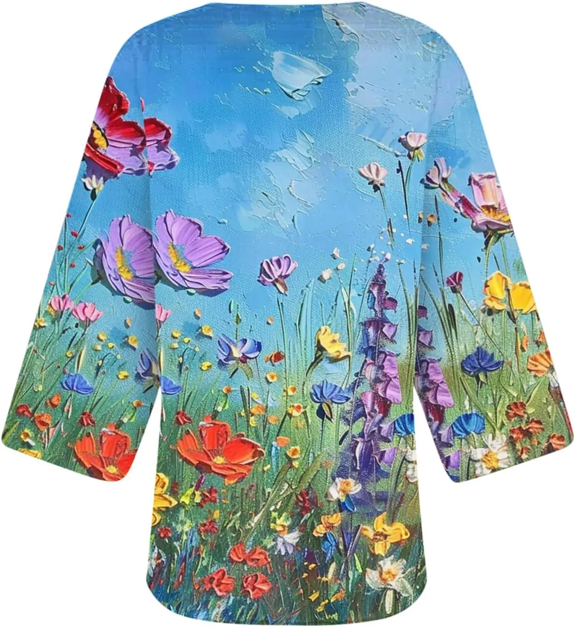 Beach Cover Ups for Women Summer Lightweight Floral Printed Chiffon Cardigan Dressy Casual Vacation Boho Blouses Tops