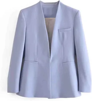 Blazer for Women 2024 Open Front Cardigan Work Suit Business Office Suit Jacket Trench Coat Office Attire
