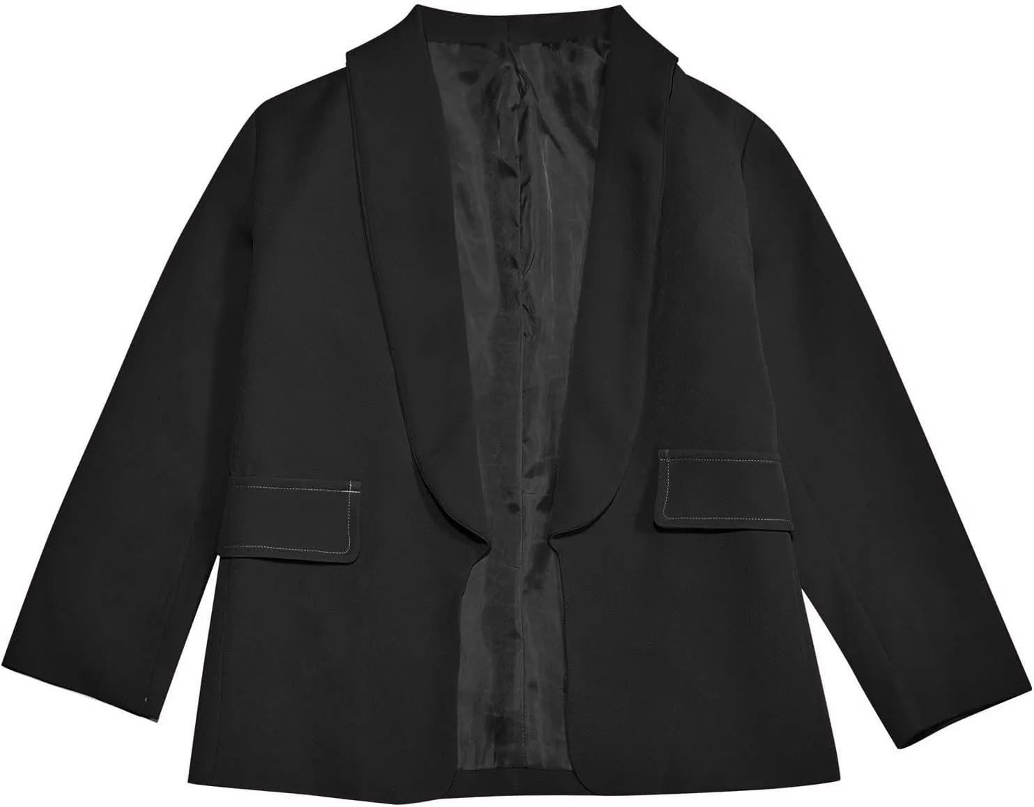Blazer Jacket For Teen Girls Y2K Solid Lapel Formal Suit Coat Long Sleeve Casual Plus Open Front Dress Tops With Inner Pocket