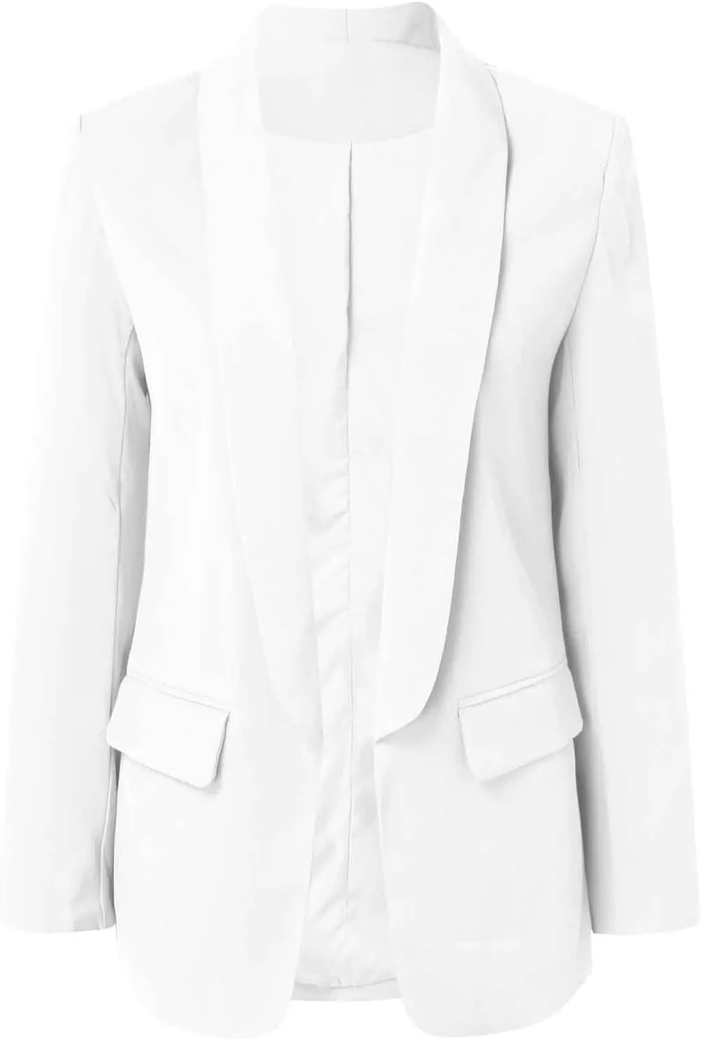 Blazers for Women Business Casual White Blazer Jacket Open Front Lapel Collar Long Sleeve Work Jackets 2025 Formal Coat