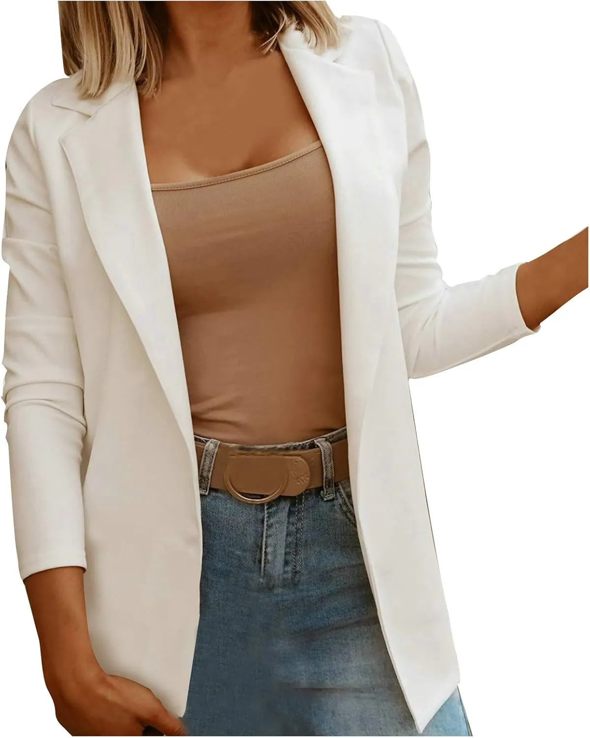 Blazers for Women Casual Long Sleeve Work Office Blazer Solid Color Jacket Fashion Business Suits 2025