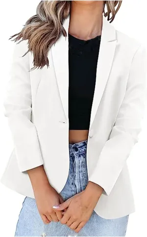 Blazers for Women Casual Long Sleeve Work Office Jacket Blazer Loose Lightweigth Summer Open Front Suit Jackets Outfit