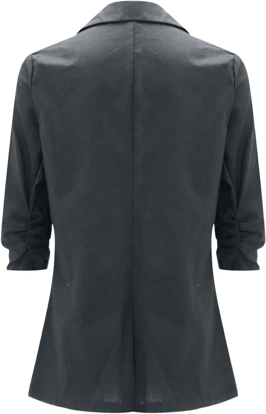 Blazers for Women Fashion Casual Single-Breasted Suit Jackets Long Sleeve Open Front Work Office Blazer with Pockets