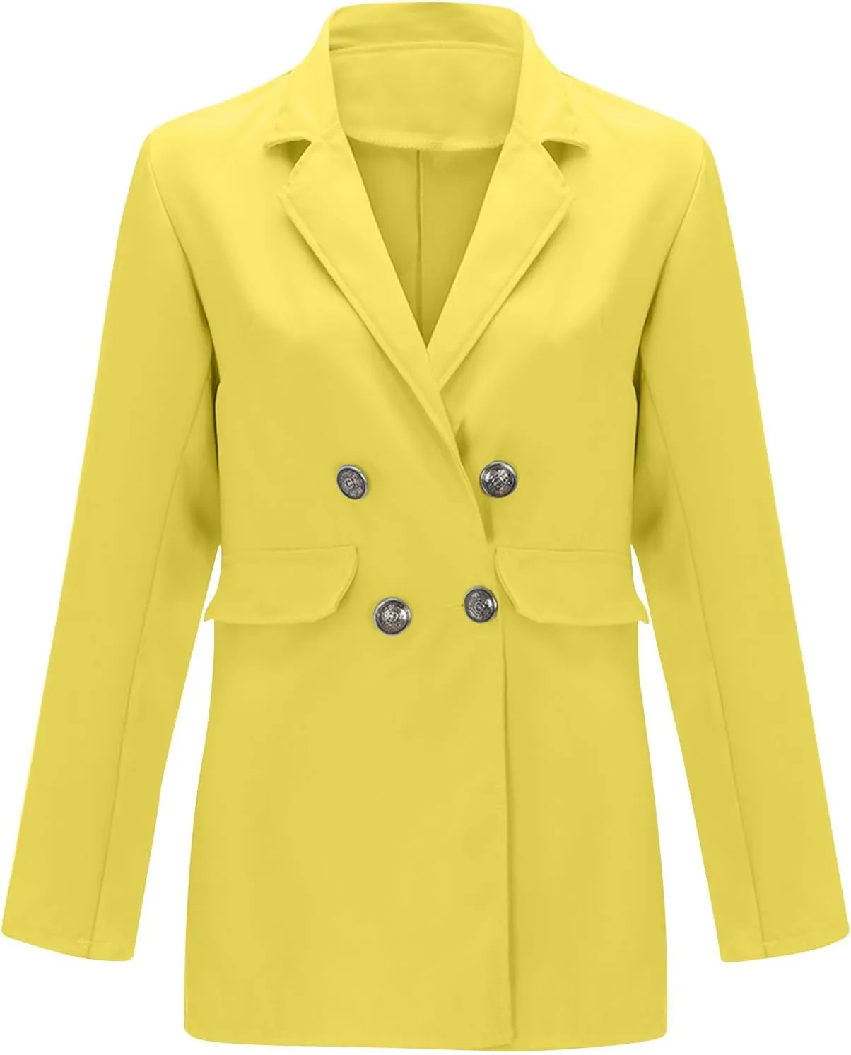 Blazers for Women Plus Size Lightweight Double Breasted Long Sleeve Suits Jackets Business Casual Work Blazer Pockets