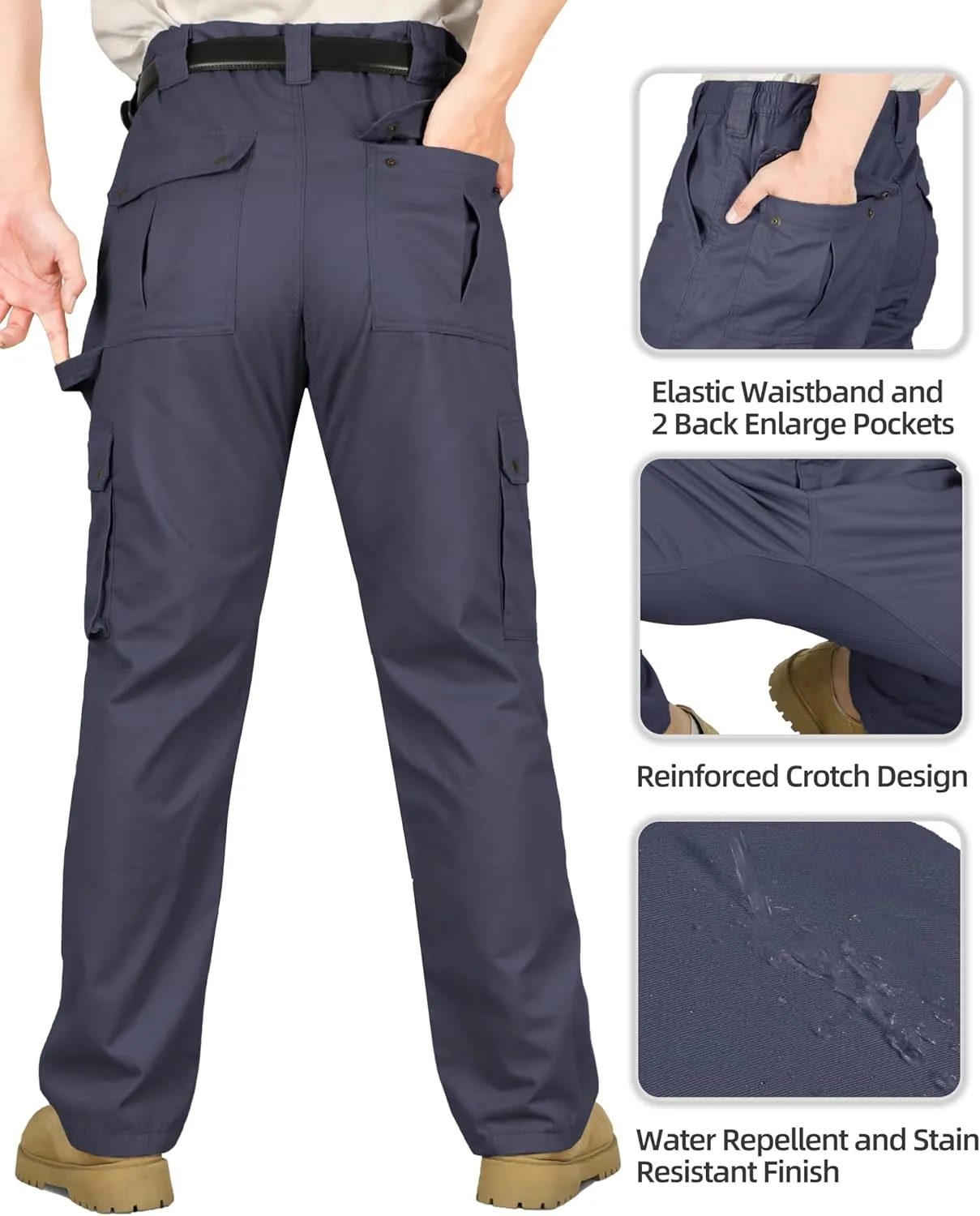 BOCOMAL FR Pants for Men Cargo Flame Resistant Pants(2112&CAT2) 100% C 7.5oz Utility Fire Resistant Pants