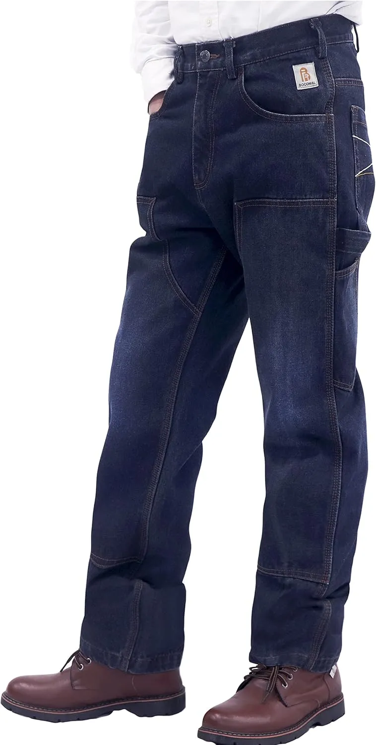 BOCOMAL FR Pants for Men Flame Resistant Duck and Denim Carpenter Pants Fire Retardant Jeans