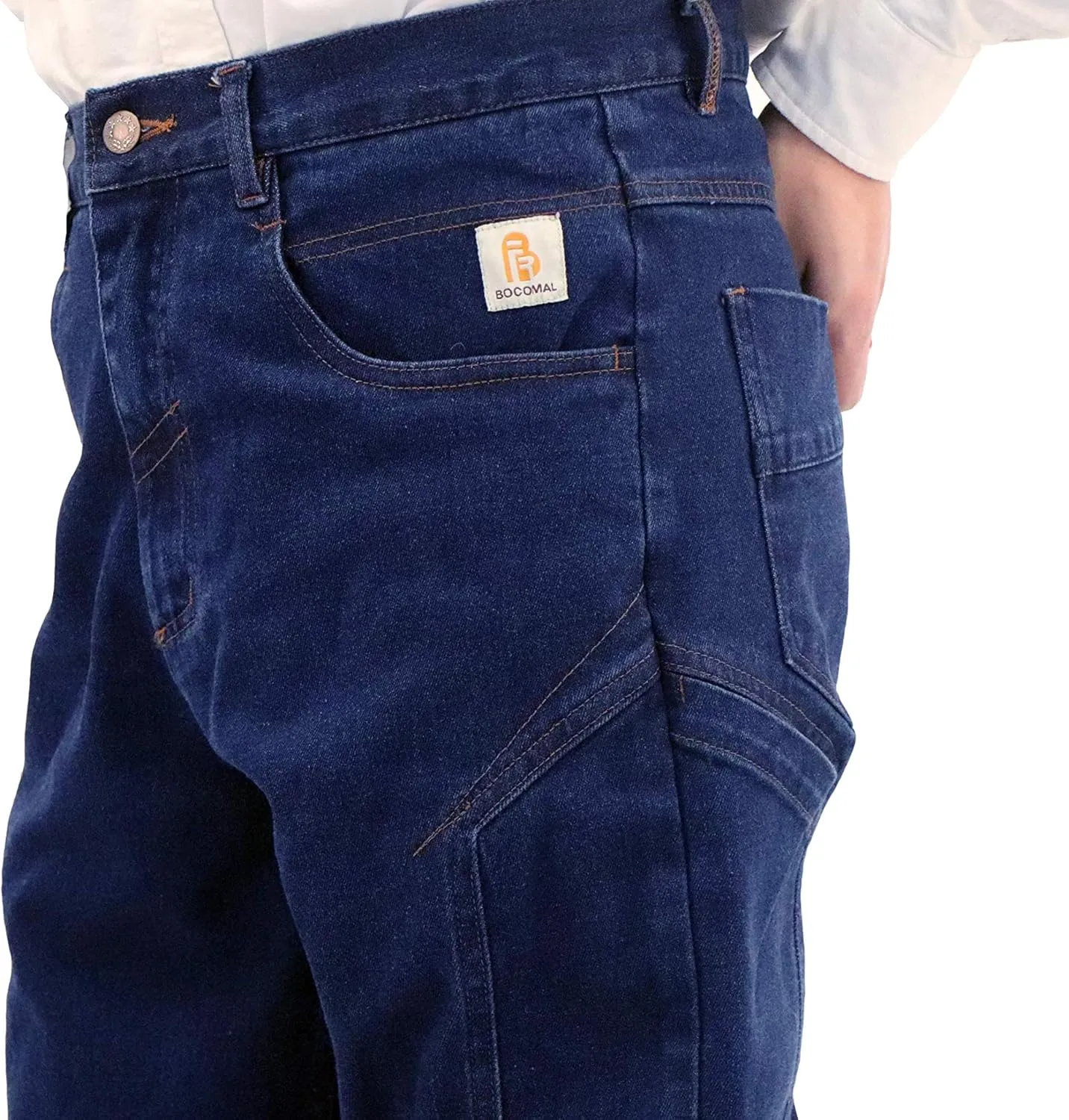 BOCOMAL FR Pants for Men Flame Resistant Duck and Denim Carpenter Pants Fire Retardant Jeans