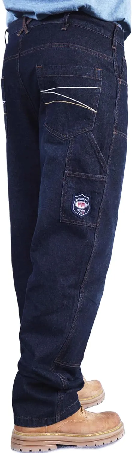BOCOMAL FR Pants for Men Flame Resistant Duck and Denim Carpenter Pants Fire Retardant Jeans