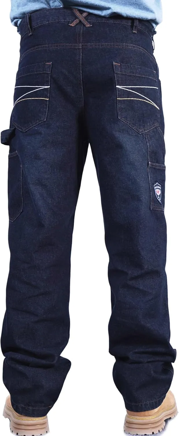 BOCOMAL FR Pants for Men Flame Resistant Duck and Denim Carpenter Pants Fire Retardant Jeans