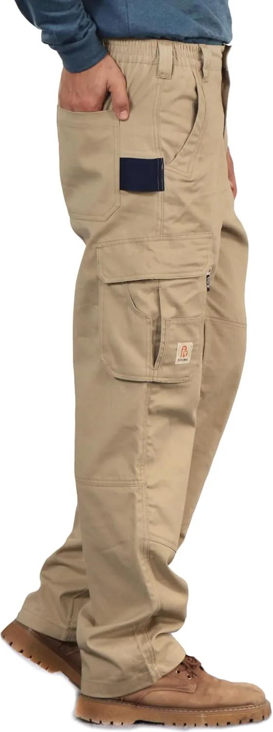 BOCOMAL FR Pants for Men Utility Cargo Pockets Flame Resistant/Fire Retardant Carpenter Water Oil Repellent Finish