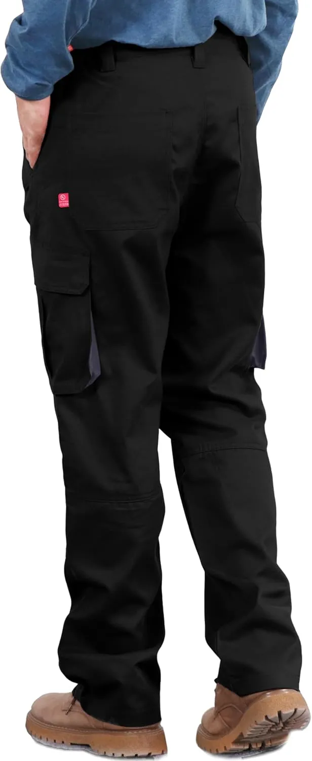 BOCOMAL FR Pants for Men Utility Cargo Pockets Flame Resistant/Fire Retardant Carpenter Water Oil Repellent Finish