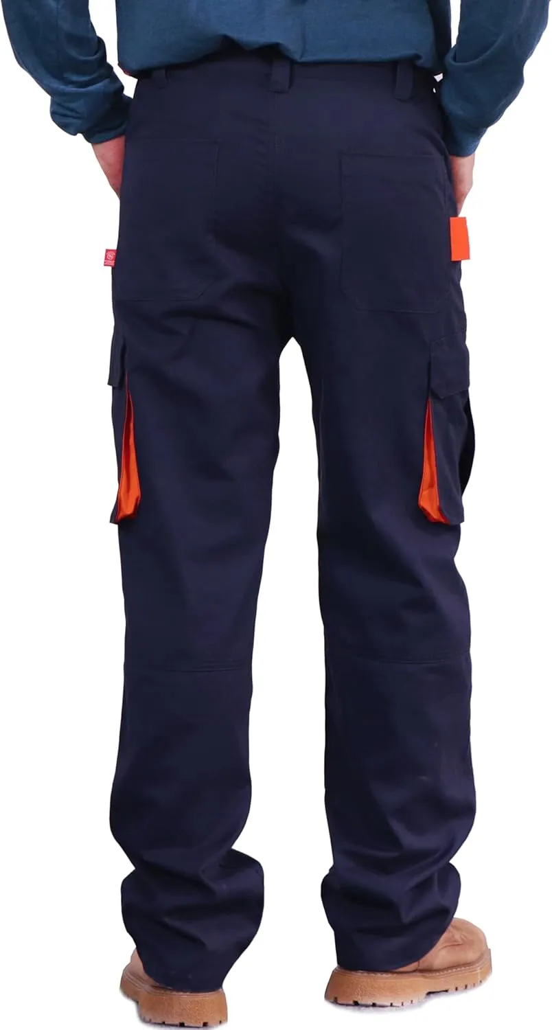 BOCOMAL FR Pants for Men Utility Cargo Pockets Flame Resistant/Fire Retardant Carpenter Water Oil Repellent Finish
