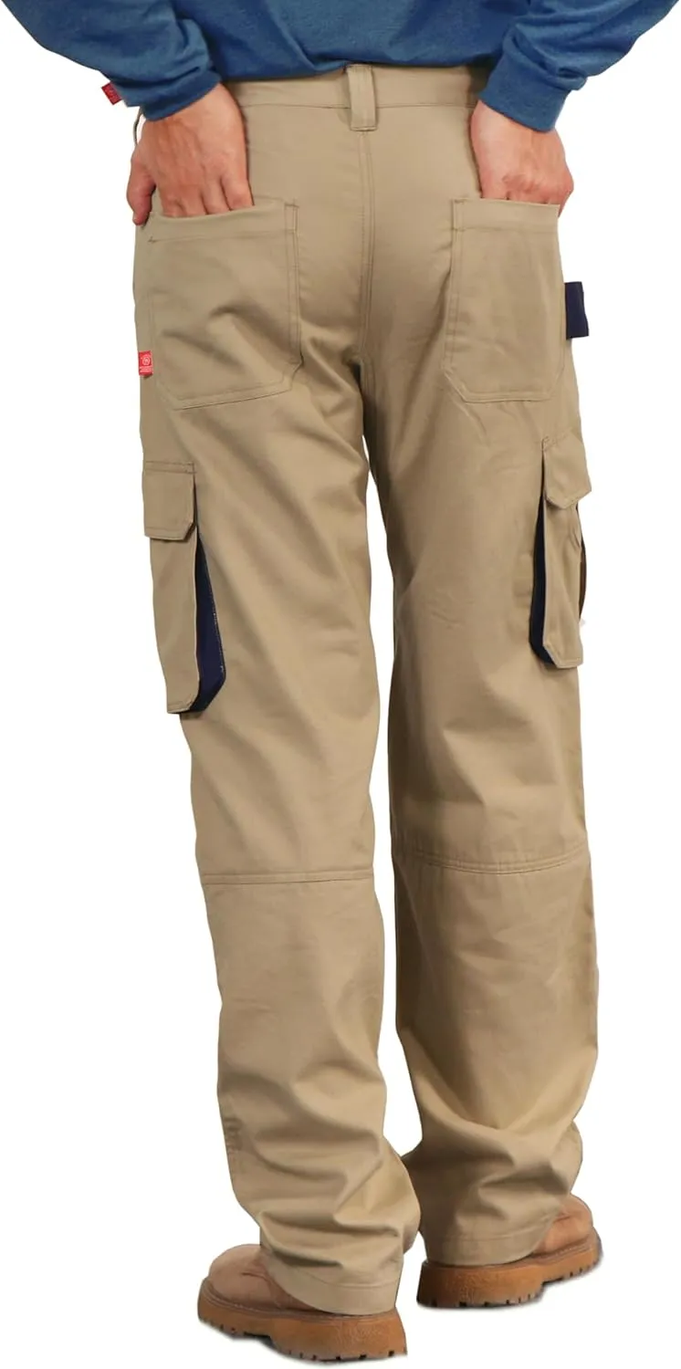 BOCOMAL FR Pants for Men Utility Cargo Pockets Flame Resistant/Fire Retardant Carpenter Water Oil Repellent Finish