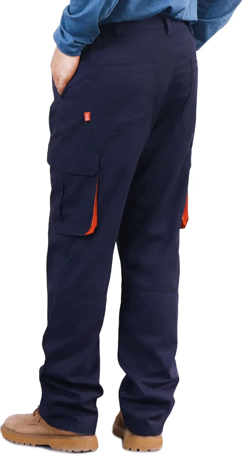 BOCOMAL FR Pants for Men Utility Cargo Pockets Flame Resistant/Fire Retardant Carpenter Water Oil Repellent Finish