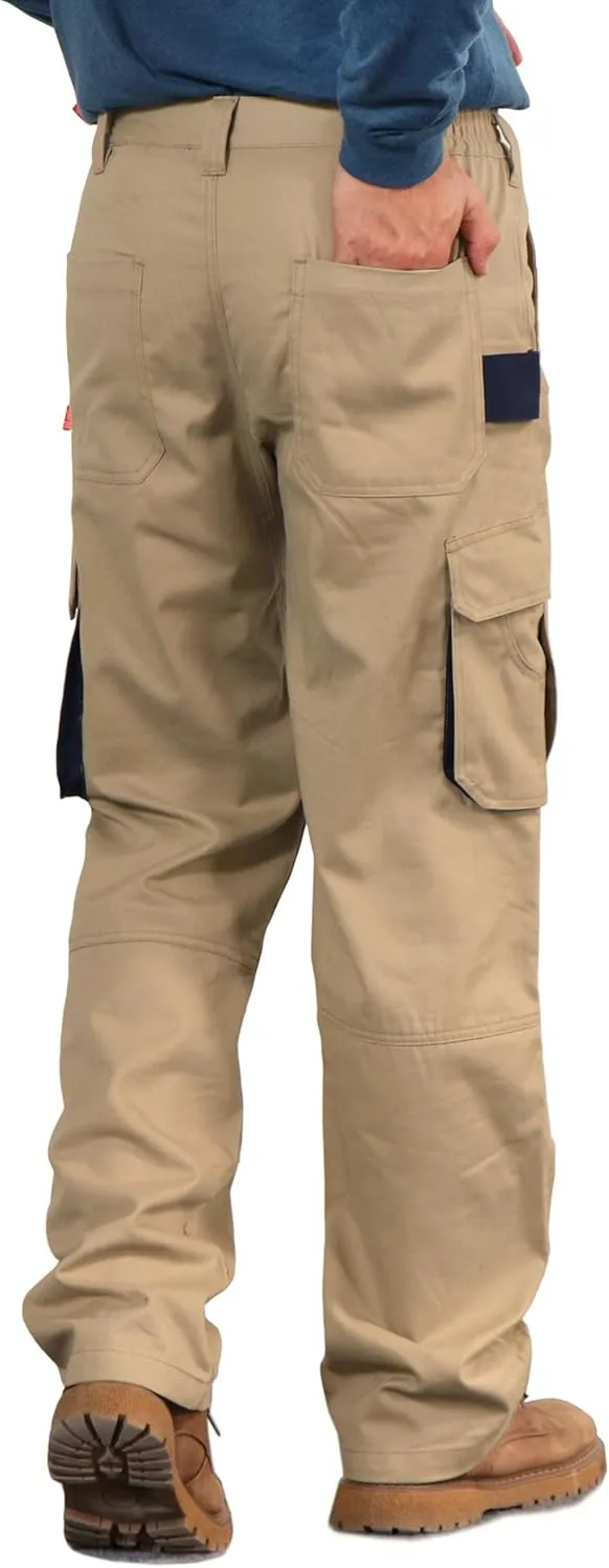 BOCOMAL FR Pants for Men Utility Cargo Pockets Flame Resistant/Fire Retardant Carpenter Water Oil Repellent Finish