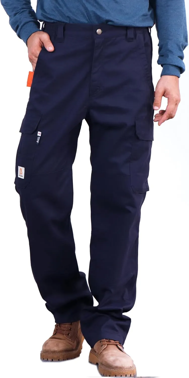 BOCOMAL FR Pants for Men Utility Cargo Pockets Flame Resistant/Fire Retardant Carpenter Water Oil Repellent Finish
