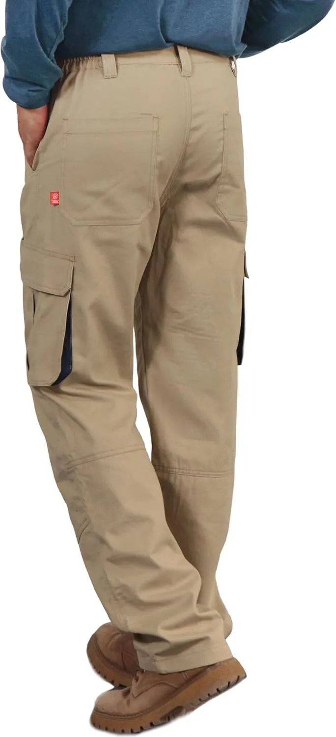BOCOMAL FR Pants for Men Utility Cargo Pockets Flame Resistant/Fire Retardant Carpenter Water Oil Repellent Finish