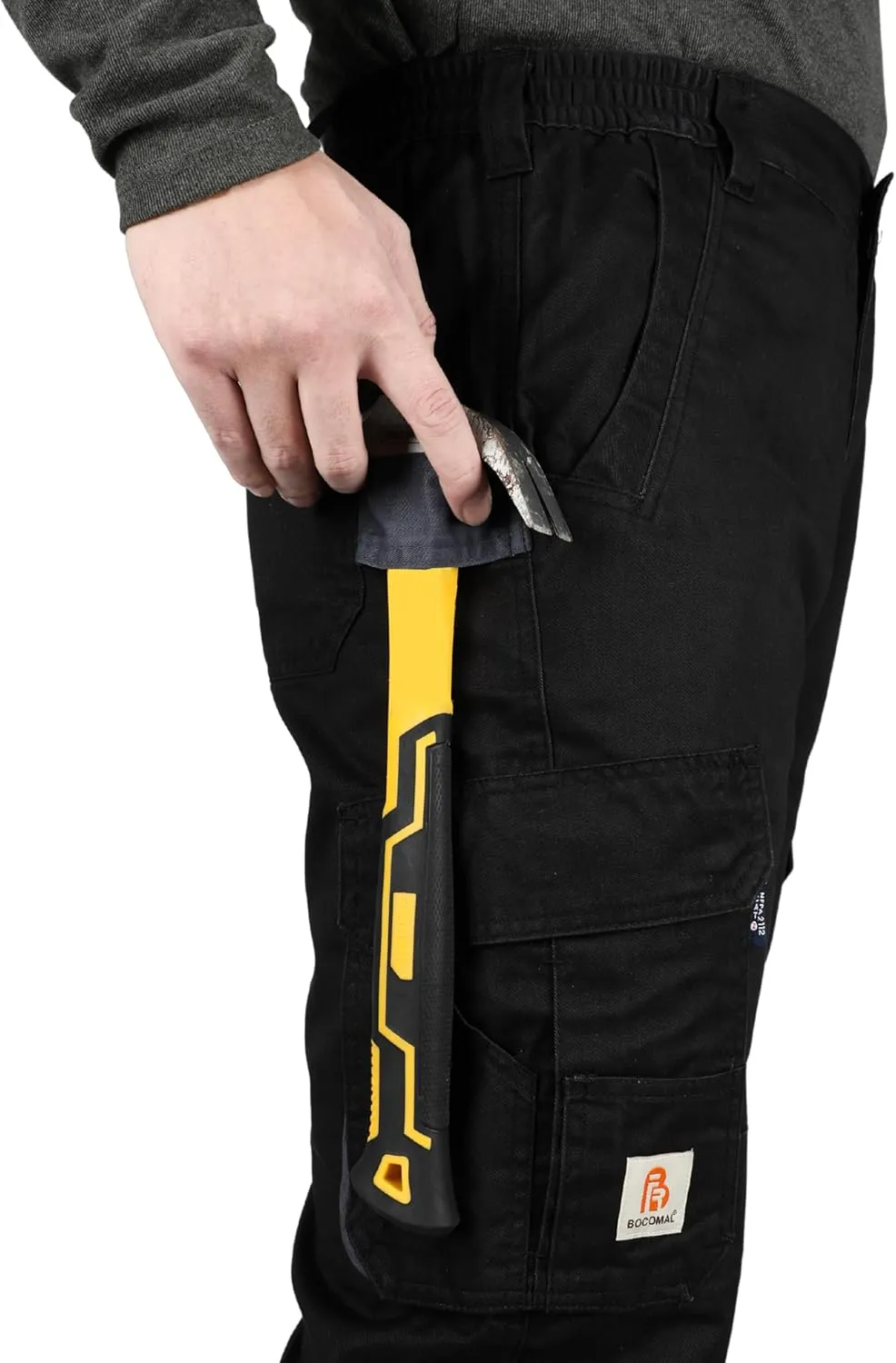 BOCOMAL FR Pants for Men Utility Cargo Pockets Flame Resistant/Fire Retardant Carpenter Water Oil Repellent Finish