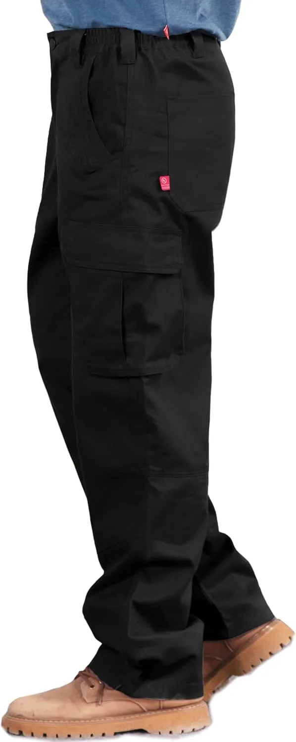 BOCOMAL FR Pants for Men Utility Cargo Pockets Flame Resistant/Fire Retardant Carpenter Water Oil Repellent Finish
