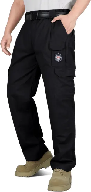 BOCOMAL Men's FR Cargo Pants Flame Resistant Pants Midweight 7.5oz (7 Pockets) Multi-Pockets FR Pants
