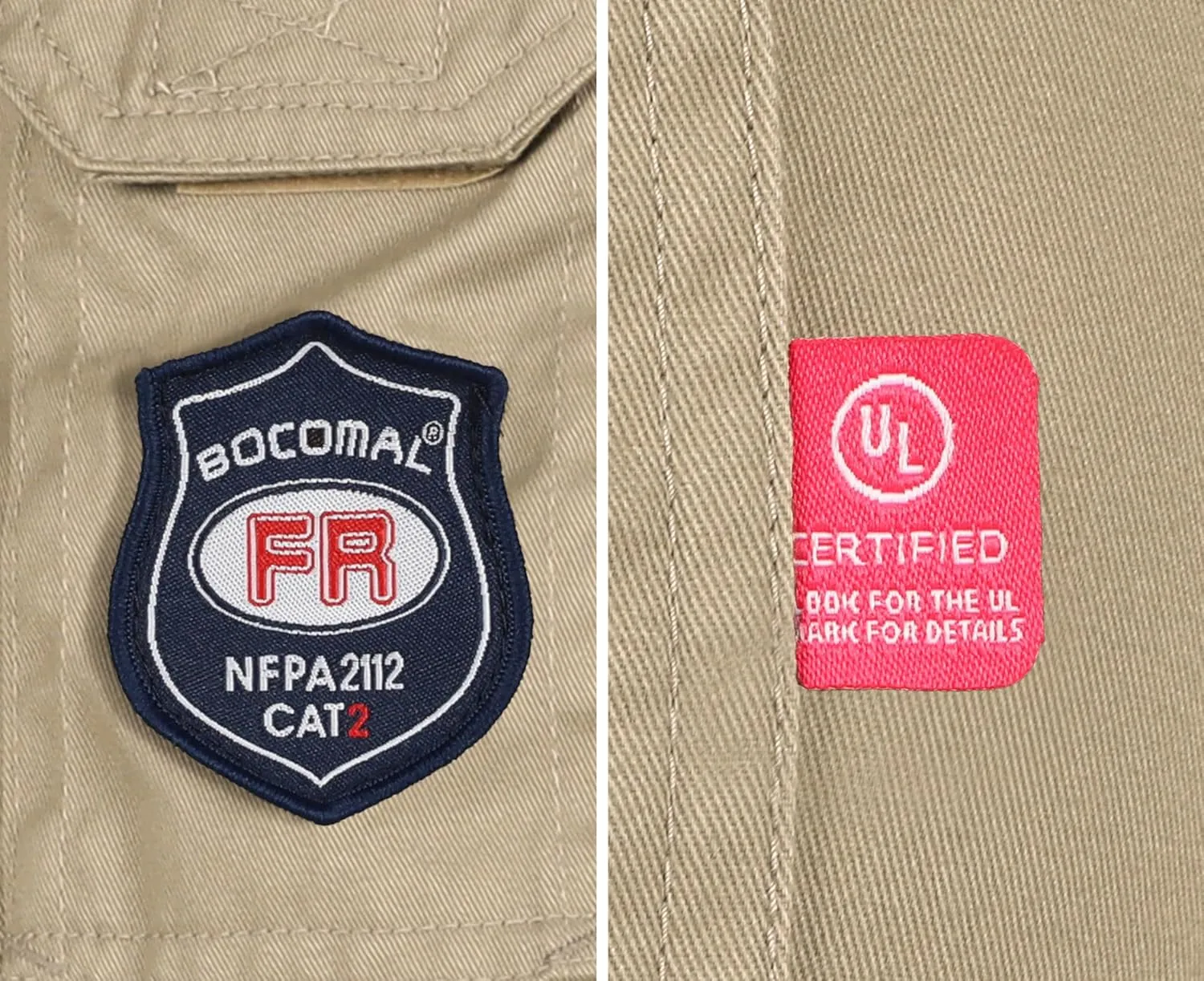 BOCOMAL Men's FR Cargo Pants Flame Resistant Pants Midweight 7.5oz (7 Pockets) Multi-Pockets FR Pants