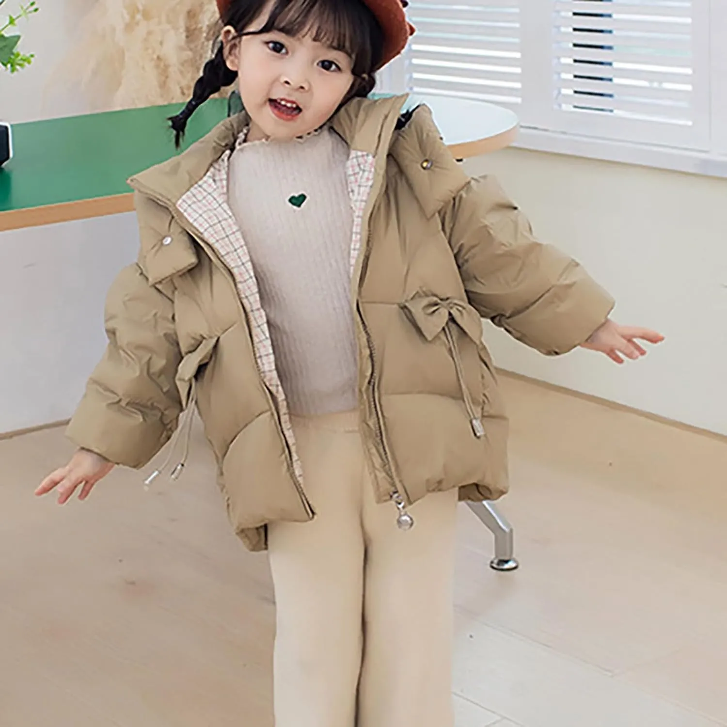 Boys Winter Coat 6 Kids Toddler Baby Girls Boys Winter Warm Thick Solid Cotton Long Sleeve Padded Kids Nylon Jacket