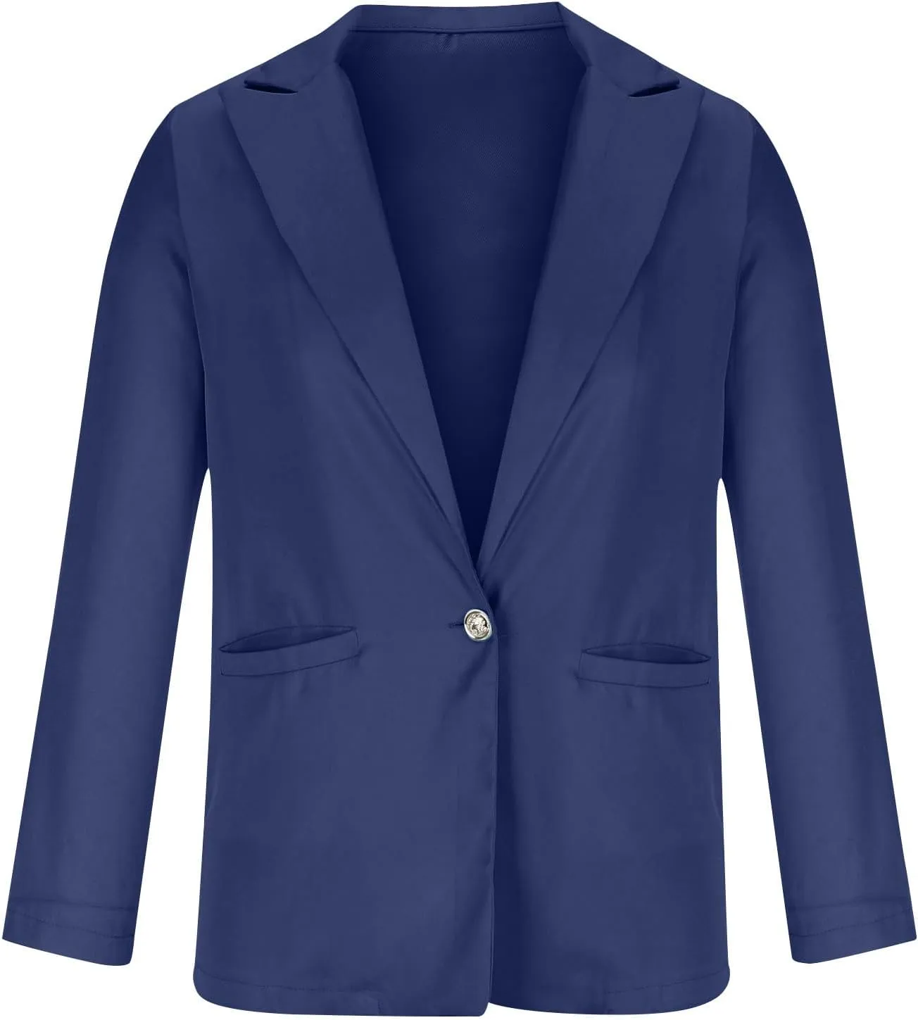 Business Casual Jackets for Women Long Sleeve Work Office Blazer Loose Open Front Lapel Button Jacket Outfit