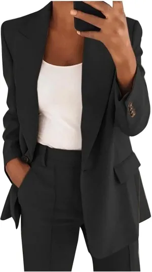 Business Casual Suits Women 2 Piece Work Outfits Business Casual Clothes Sets Suits for Work Professional Blazer Sets
