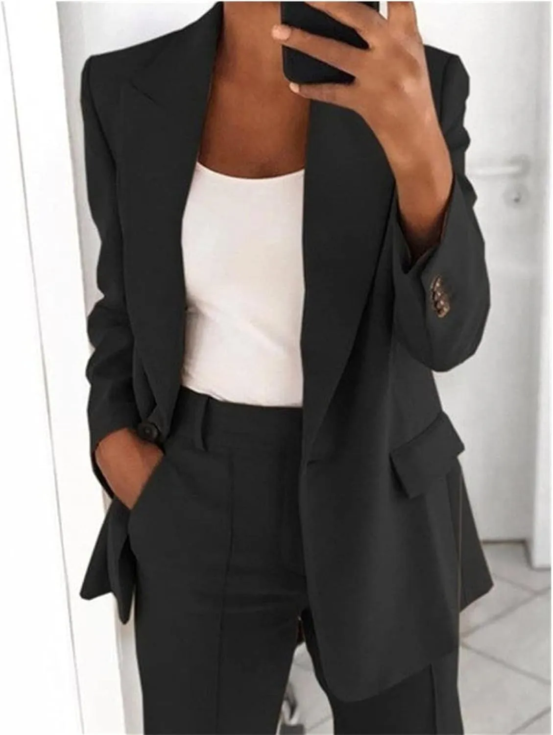 Business Casual Suits Women 2 Piece Work Outfits Business Casual Clothes Sets Suits for Work Professional Blazer Sets