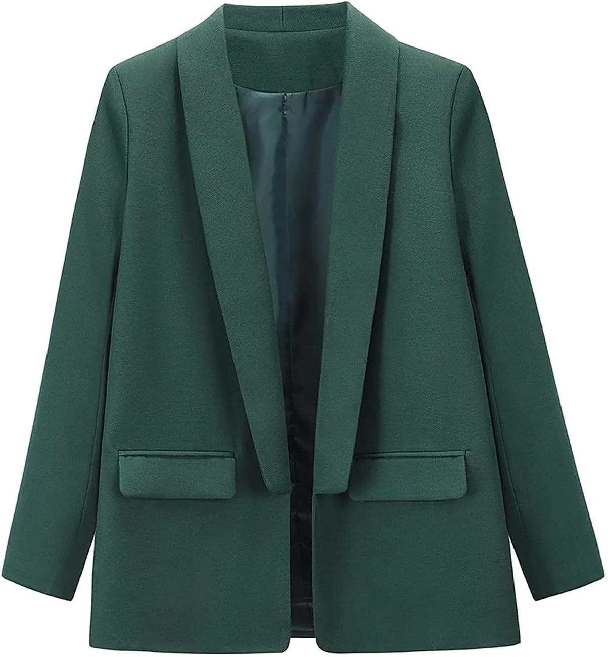 Casual Blazers for Women Dressy Lapel Open Front Long Sleeve Suit Jackets Business Slim Fit Long Office Work Blazer