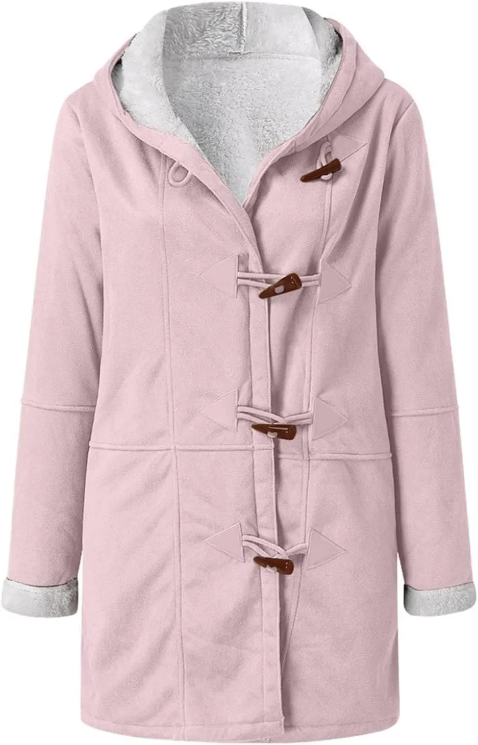 Cbcbtwo Women Fuzzy Fleece Hoodie Jackets Plus Size Full Zip Up Sherpa Lined Outerwear Faux Suede Winter Thicken Parka Jacket