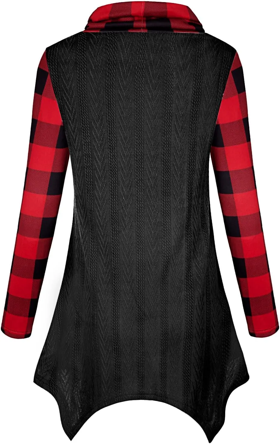 Cestyle Womens Fall Long Sleeve Cowl Neck Asymmetrical Hemline Flowy Tunic Top