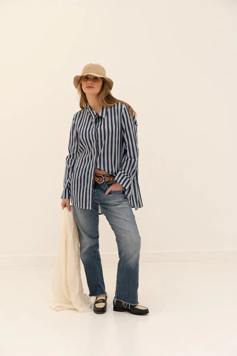 Dark Blue Stripe Shirt