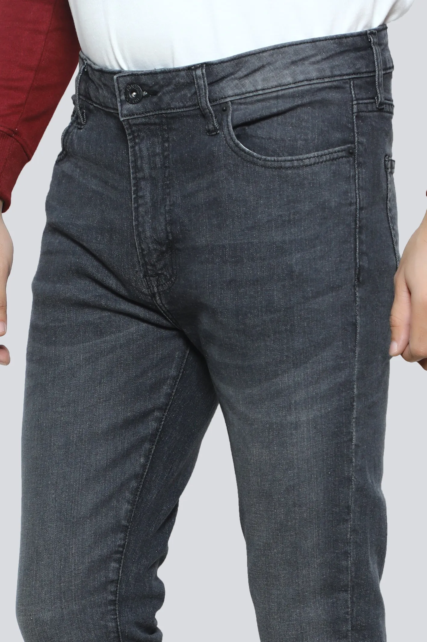 Dark Grey Slim Fit Jeans