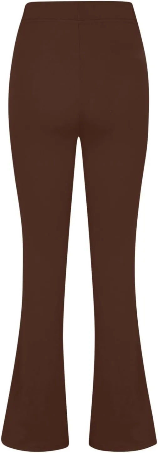 Dressy Pants for Women 2025 Business Casual Work High Waist Stretchy Knit Trousers Daily Pull on Office Slacks Bottom