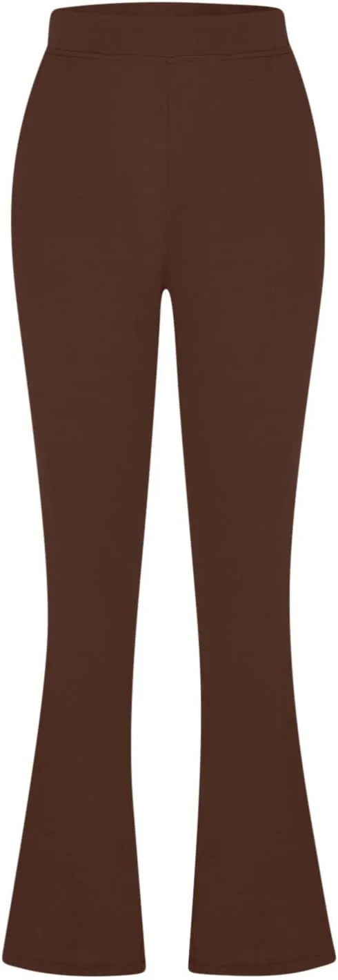 Dressy Pants for Women 2025 Business Casual Work High Waist Stretchy Knit Trousers Daily Pull on Office Slacks Bottom