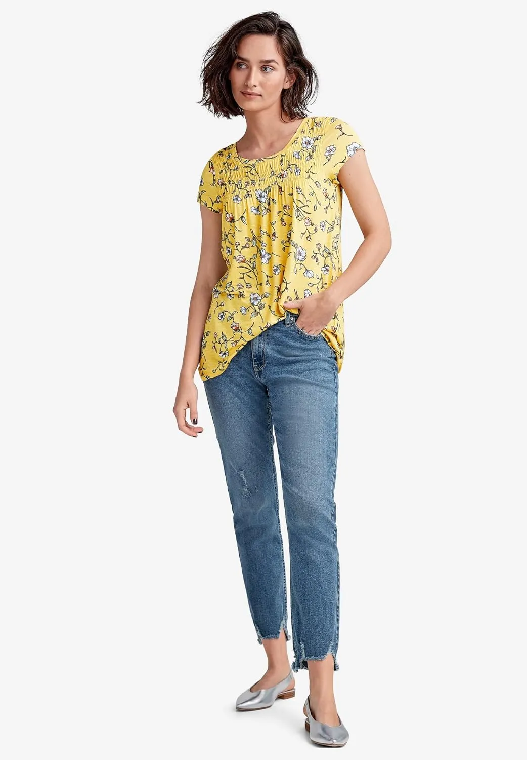 ellos Plus Size Smocked Tunic