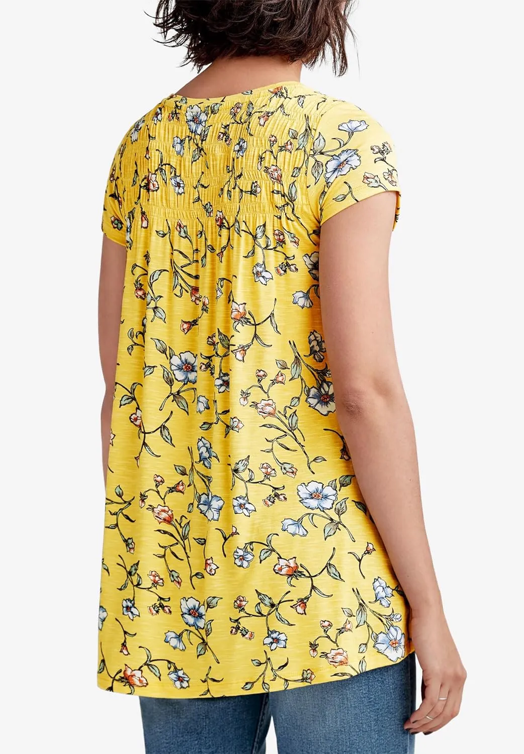 ellos Plus Size Smocked Tunic