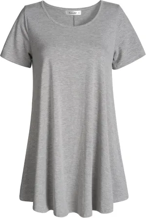 Esenchel Women's Tunic Top Casual T Shirt for Leggings