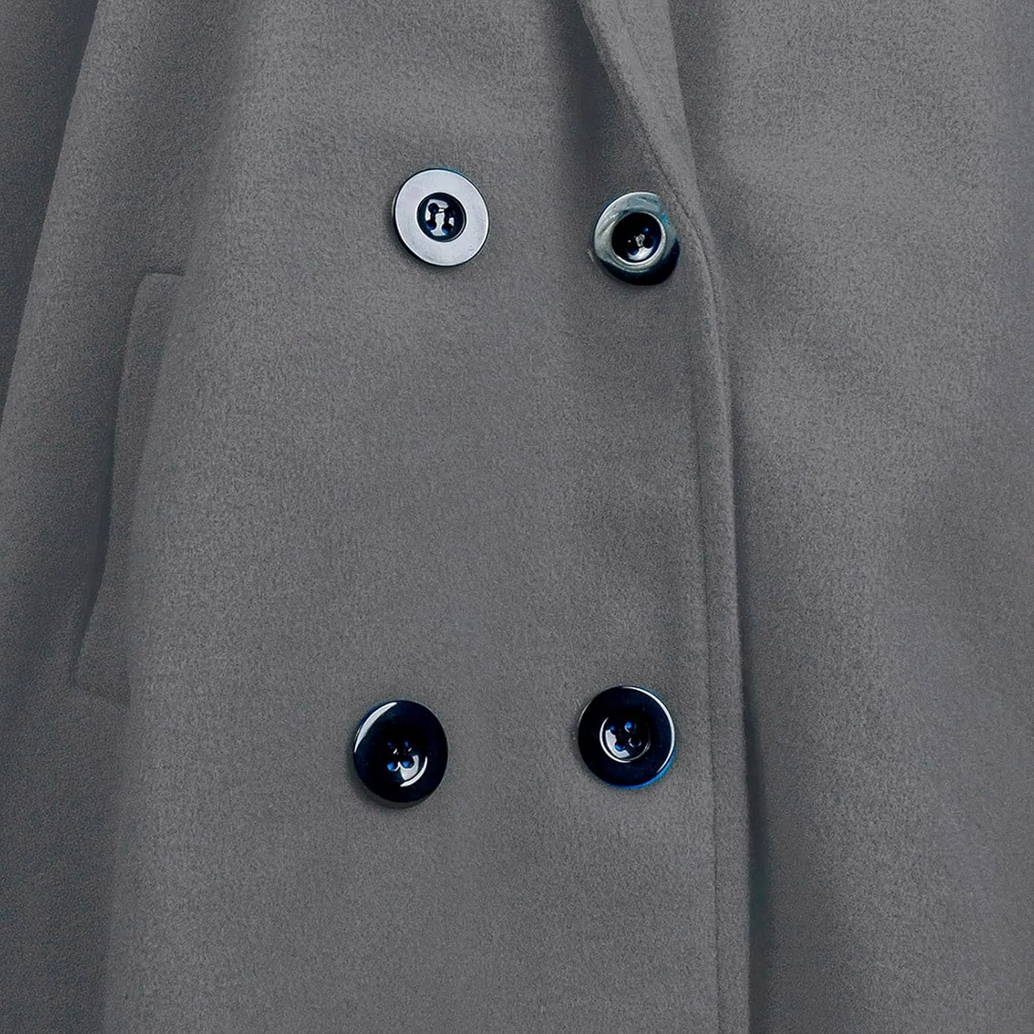 Fall Trench Coats for Women 2024 Casual Notch Lapel Single-Breasted Pea Coats Wool Blend Warm Winter Coats