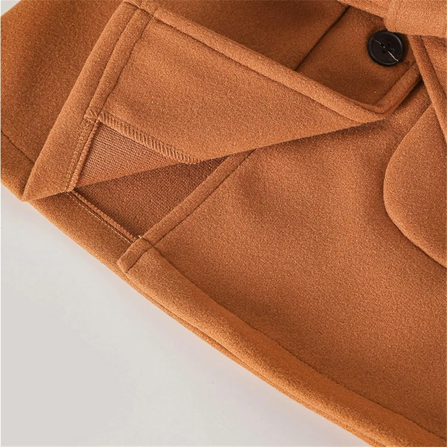 Girls Dress Coat Kids Winter Warm Jacket Long Sleeve Button Trench Coat Long Peacoat Outerwear