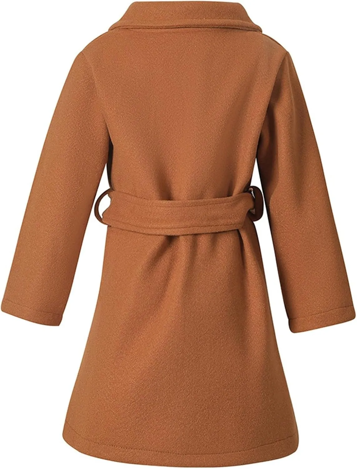 Girls Dress Coat Kids Winter Warm Jacket Long Sleeve Button Trench Coat Long Peacoat Outerwear