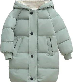 Girls Winter Coats Children's Down Padded Jacket Long Cotton Padded Jacket Baby Children's Girls Belted Winter Coats