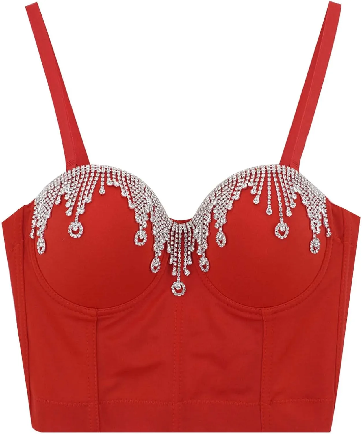 Glitter Party Tank Top for Women Trendy Rhinestone Camisole Sleeveless Basic Shirts Shiny Sequin Club Going Out Y2K