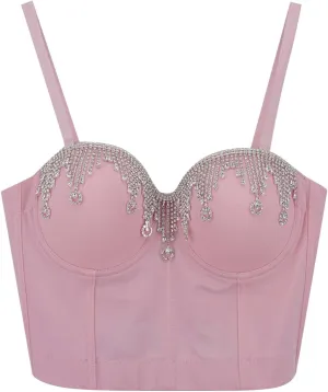 Glitter Party Tank Top for Women Trendy Rhinestone Camisole Sleeveless Basic Shirts Shiny Sequin Club Going Out Y2K