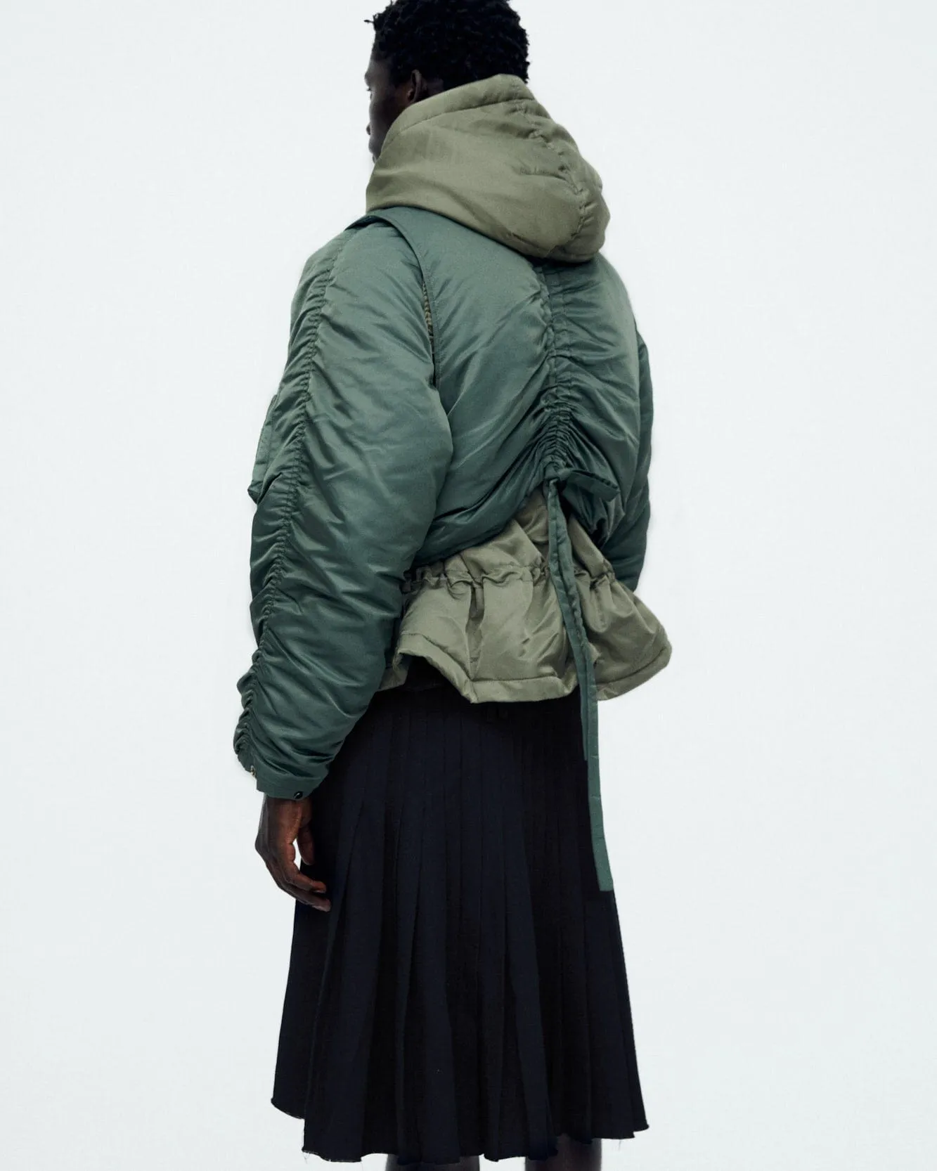 HAYDEN VEST LAYERED PADDED JACKET awa618w(KHAKI)